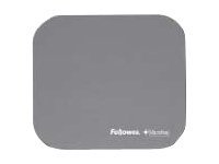 Fellowes Alfombrilla para Raton con Microban - Proteccion Antibacteriana - Base de Goma - 23.2x19.9cm - Color Gris