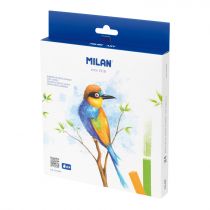 Milan Art Pack de 24 Pasteles Blandos - Colores Intensos y Brillantes - Resistentes a la Luz - Mezclables - Colores Surtidos