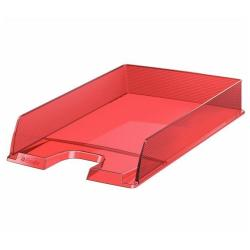 Esselte Europost Bandeja Portadocumentos - Plastico Transparente - Formato Vertical - A4 - Color Rojo