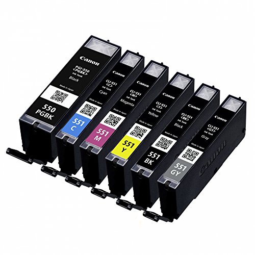 Canon PGI550/CLI551 Pack de 6 Cartuchos de Tinta Originales - 6496B005