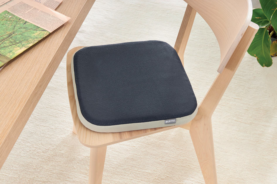 Leitz Ergo Active Wobble Cojin de Asiento Hinchable con Funda Gris Oscuro - Con Certificacion IGR - Mejora la Circulacion y Alivia la Presion en la Columna - Color Gris Oscuro