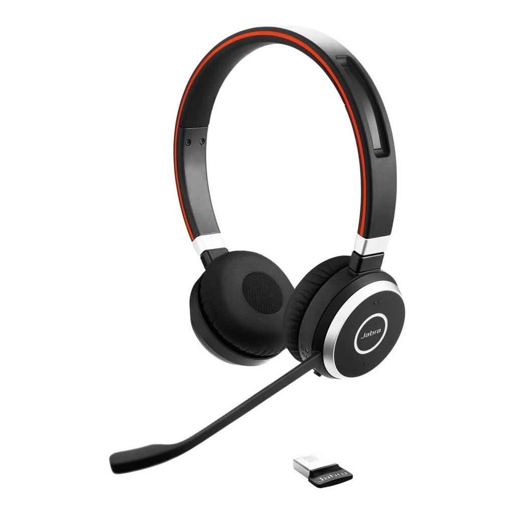 Jabra Evolve 65 SE UC Stereo Auriculares con Microfono Bluetooth - Cancelacion de Ruido - Autonomia hasta 12h - Diadema Ajustable - Controles en Auricular - Color Negro