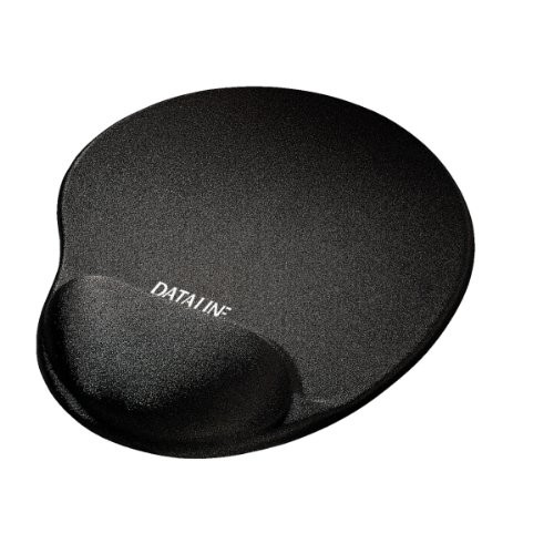 Esselte Dataline All in One Alfombrilla con Reposamuñecas Relleno de Gel - Medidas 300x260x35mm - Lycra Lavable - Base Antideslizante - Control del Raton Mejorado - Color Negro