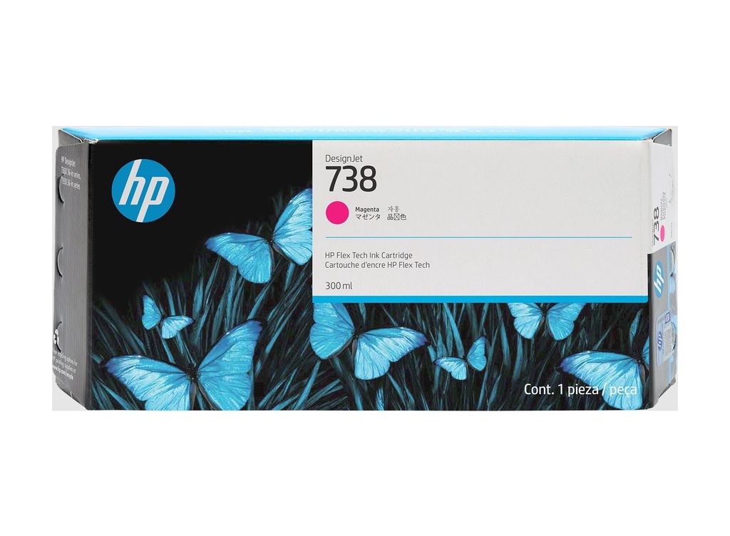 HP 676M8A Amarillo Cartucho de Tinta Original - 738