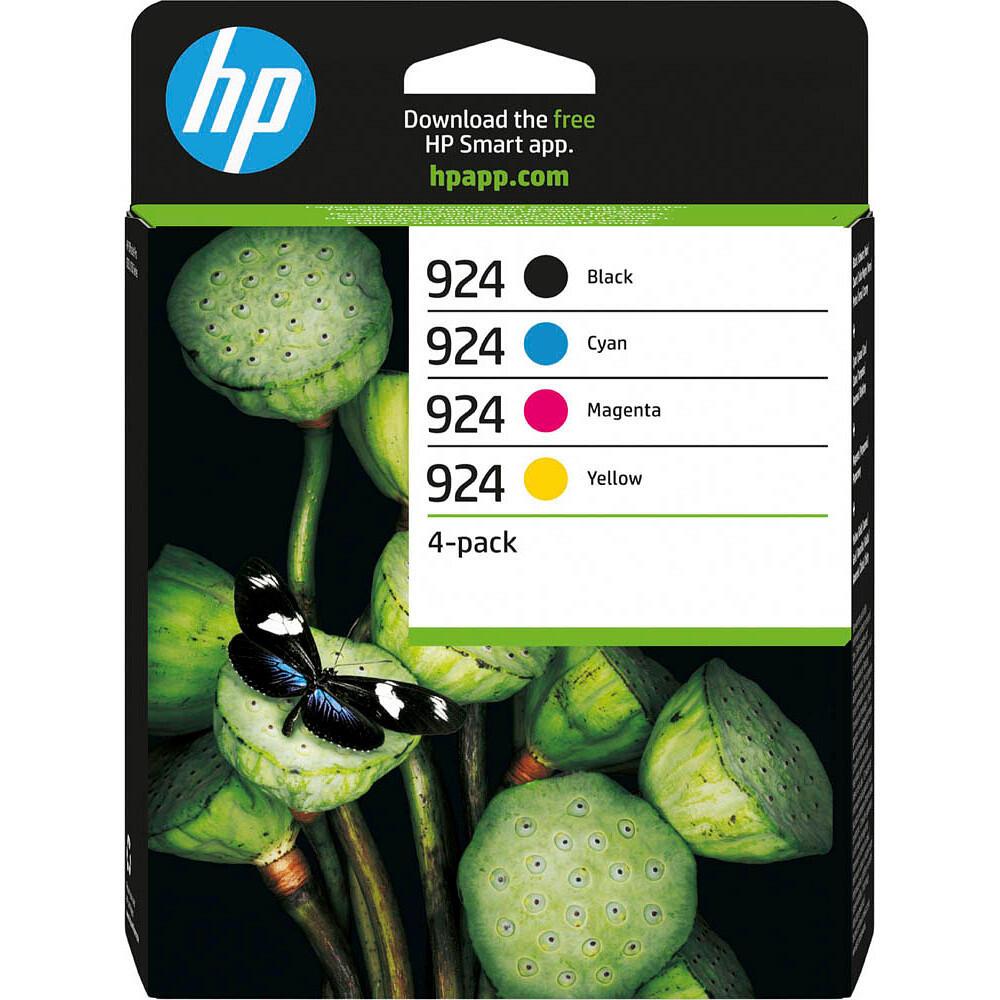 HP 924 Pack de 4 Cartuchos de Tinta Originales - 6C3Z1NE