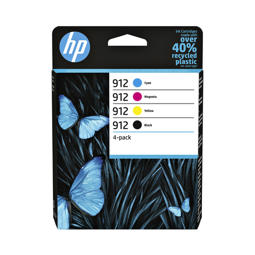HP 912 Pack de 4 Cartuchos de Tinta Originales - 6ZC74AE