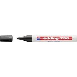 Edding 750 Rotulador Permanente - Punta Redonda - Trazo entre 2 y 4 mm. - Tinta Opaca - Secado Rapido - Color Negro