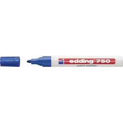 Edding 750 Rotulador Permanente - Punta Redonda - Trazo entre 2 y 4 mm. - Tinta Opaca - Secado Rapido - Color Azul