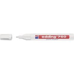 Edding 750 Rotulador Permanente - Punta Redonda - Trazo entre 2 y 4 mm. - Tinta Opaca - Secado Rapido - Color Blanco