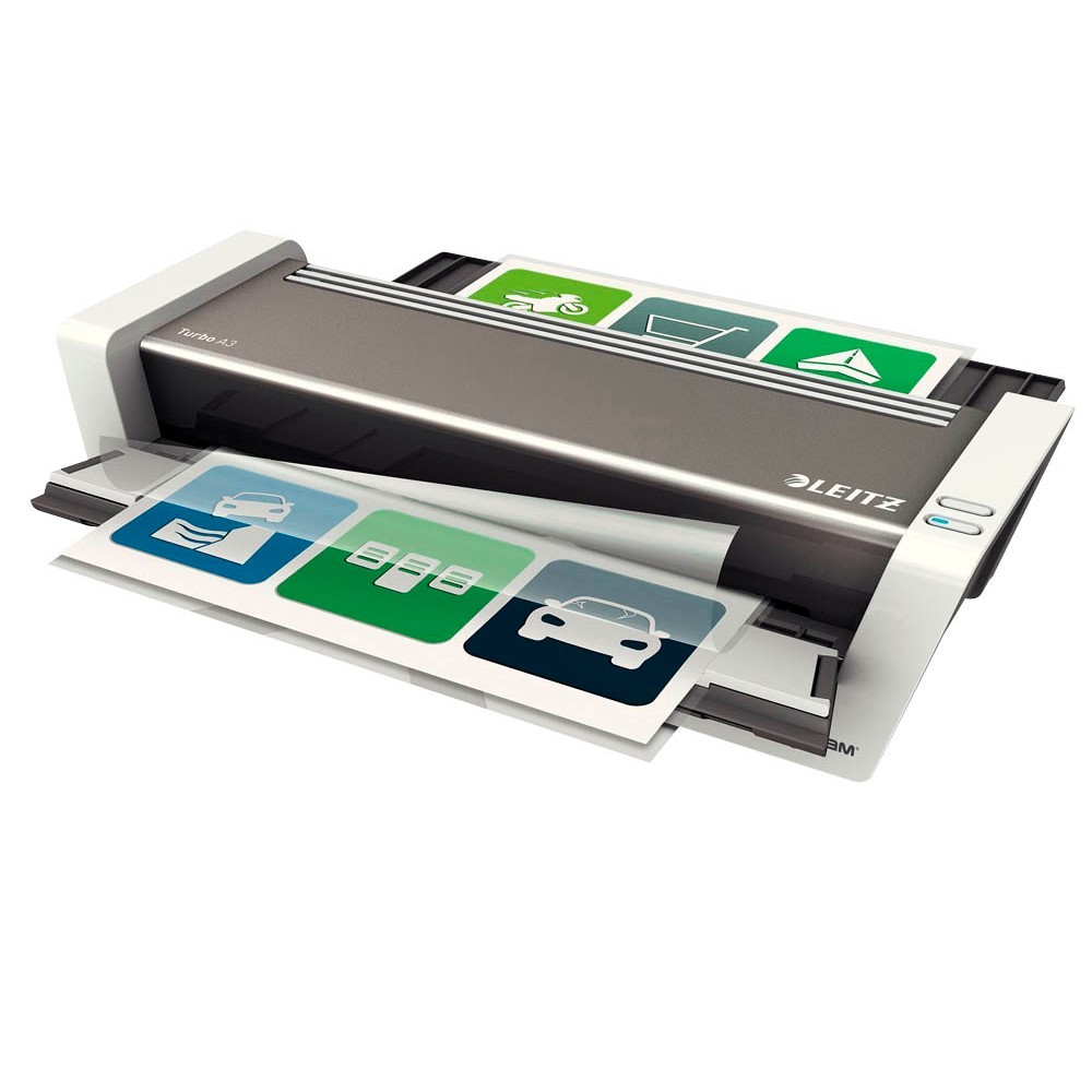 Leitz Plastificadora A3 Ilam Touch 2 Turbo - Sensor Inteligente - Alta Velocidad (1500 Mm/Min) - Blanco Brillante / Antracita
