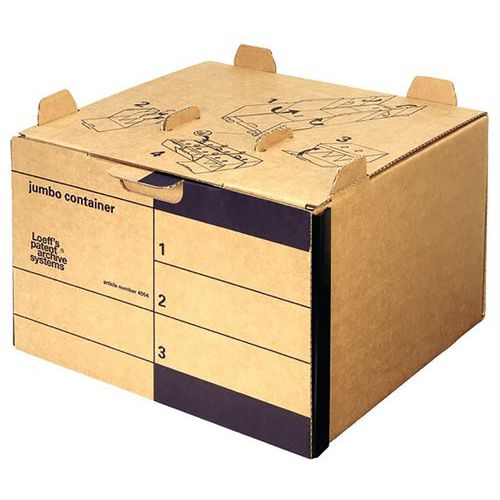 Fellowes Loeffs Pack de 15 Contenedores de Archivos Jumbo Plus - Color Marron