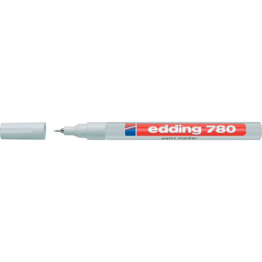 Edding 780 Rotulador Permanente de Tinta Opaca - Punta Redonda - Trazo 0.8mm - Puntas de Recambio Disponibles - Secado Rapido - Color Oro
