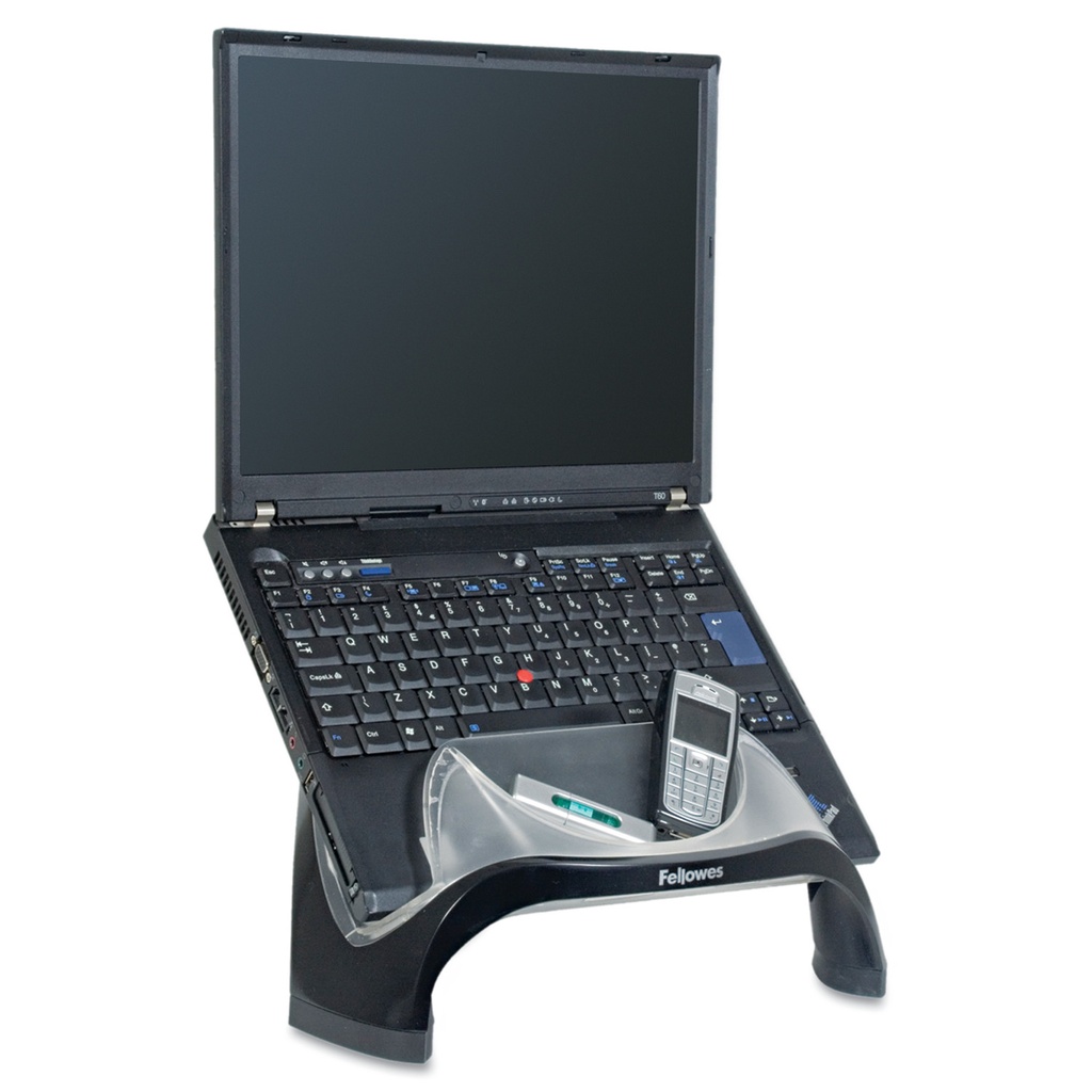 Fellowes Soporte para Portatil con 4 Puertos USB - Compartimento para Accesorios - 3 Ajustes de Altura - Peso Max 6kg