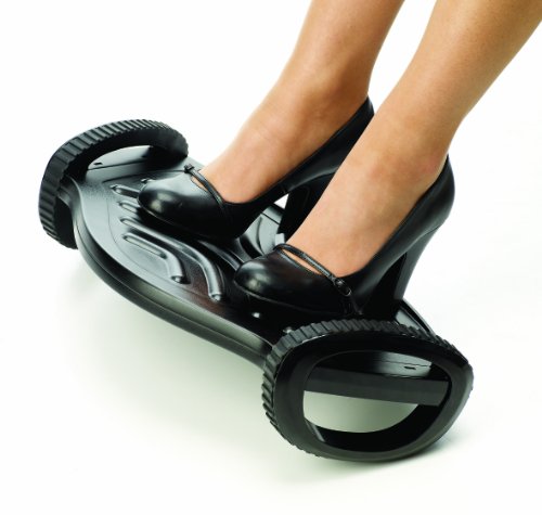 Fellowes Smart Rocker Reposapies - Doble Base Circular - Ayuda a una Correcta Circulacion - Superficie Efecto Masaje - Color Negro
