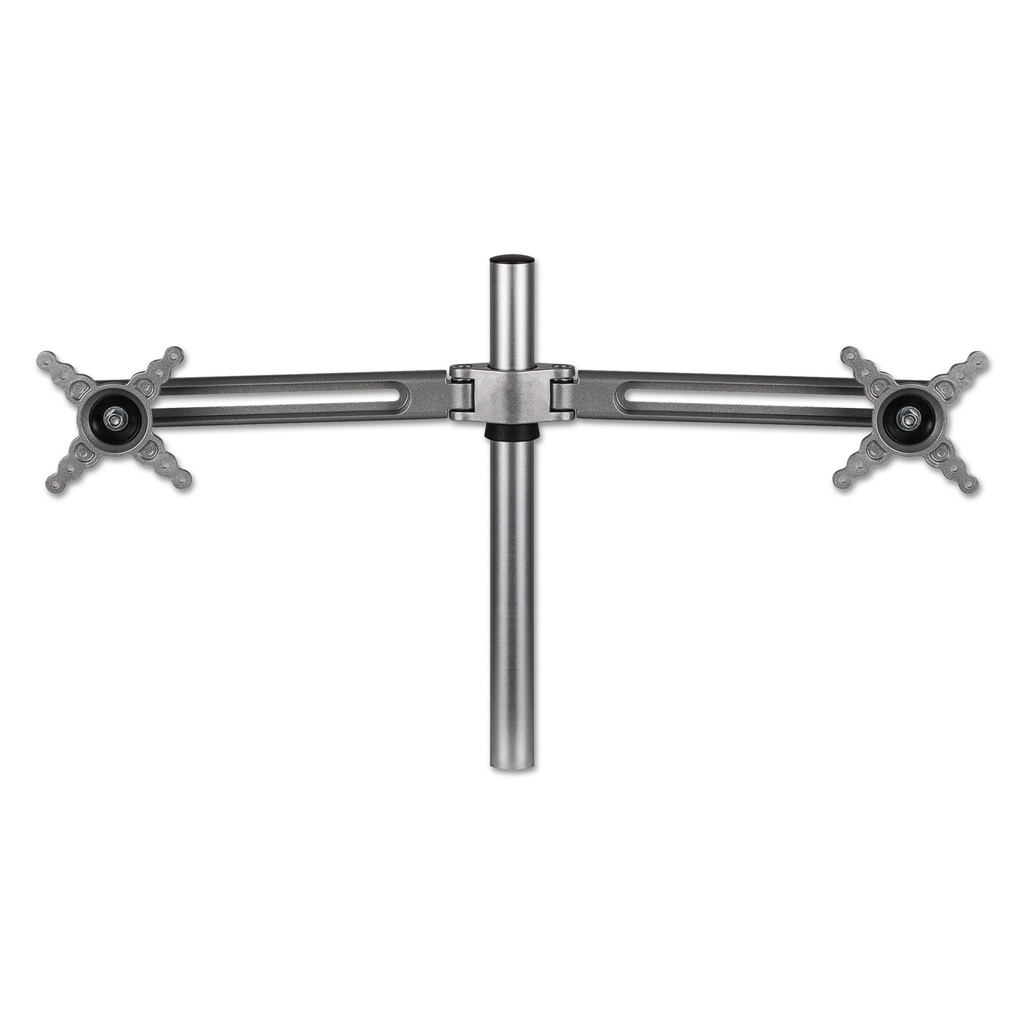 Fellowes Accesorio Brazo Doble para Estación de Trabajo Lotus - Ajustable en Altura - Hasta 26 Pulgadas y 5.8kg - Color Plata