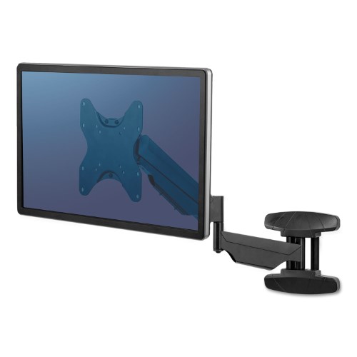 Fellowes Soporte de Pared para Pantalla - Completamente Ajustable - Sistema Muelle de Gas - Hasta 42" o 30kg - Color Negro