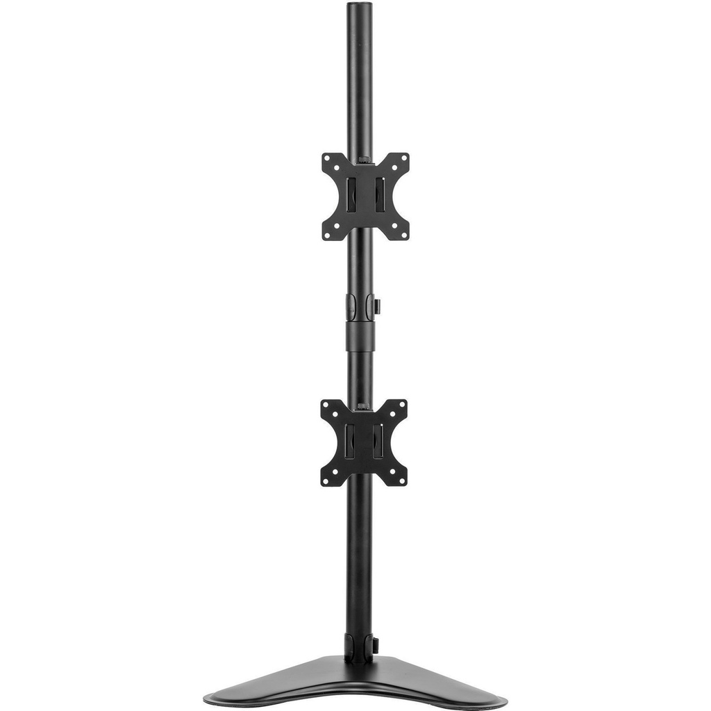Fellowes Professional Series Soporte con Peana para Monitor Doble en Vertical - Hasta 32? y 16kg - Sistema de Gestion de Cables - Color Negro