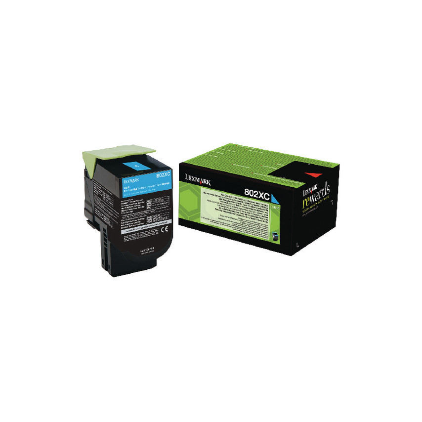 Lexmark CX510 Cyan Cartucho de Toner Original - 80C2XC0/80C2XCE/80C0X20/802XC