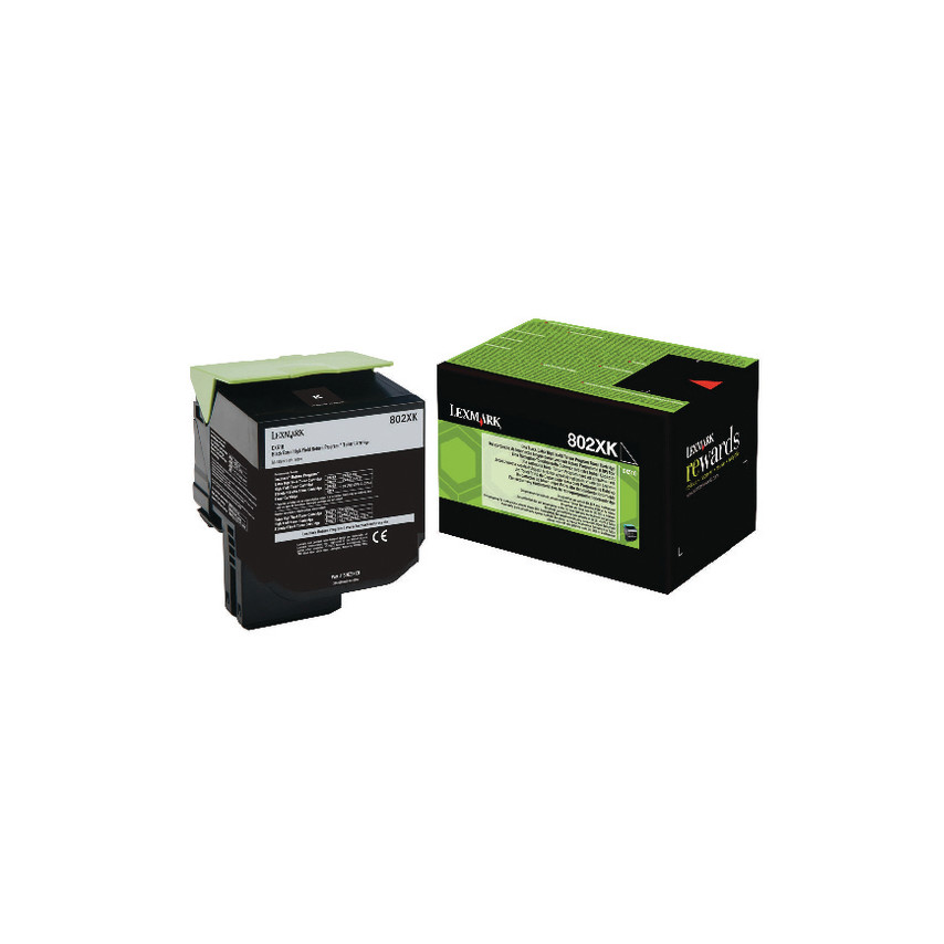 Lexmark CX510 Negro Cartucho de Toner Original - 80C2XK0/80C2XKE/80C0X10/802XK