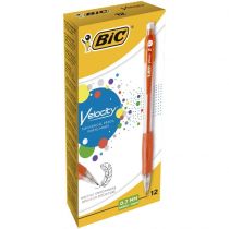 Bic Velocity Portaminas 0.7mm HB con Goma - Zona Grip - Larga Duracion - Cuerpo de Colores Surtidos