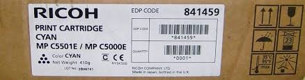 Ricoh Aficio MP-C4000/MP-C5000/MP-C4501/MP-C5501 Cyan Cartucho de Toner Original - 842051/841459/841163