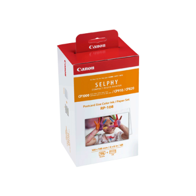 Canon RP-108 Value Pack Original - 2x Kits de Tinta de 54 Impresiones - 108 Hojas de Papel Foto 100x148 mm (4x6?) - 8568B001