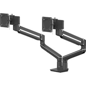 Fellowes Tallo Brazo para Monitor Doble - Brazo giratorio de 270º - Sistema con Muelle de Gas - Hasta 9kg - Color Negro