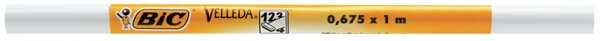 Bic Velleda Rollo Adhesivo para Pizarra Blanca - Facil de Cortar - Se Adapta a cualquier Superficie - Tamaño 67x100cm