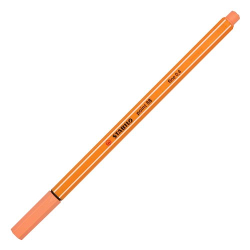 Stabilo Point 88 Rotulador de Punta Fina de Fibra - Trazo de 0.4 mm - Tinta con Base de Agua - Color Albaricoque