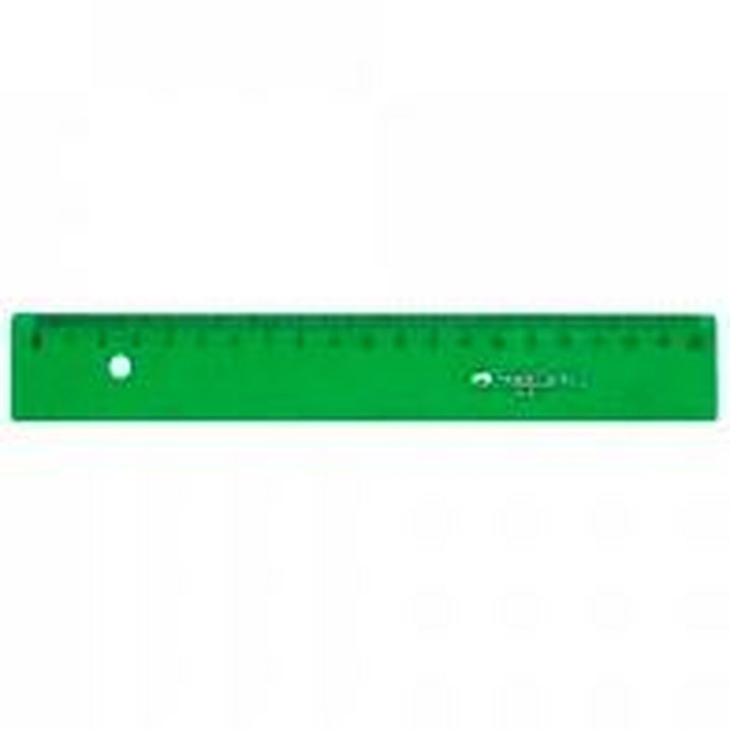 Faber-Castell Regla Tecnica Recta 15cm - Color Verde Transparente