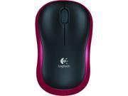 Logitech M185 Raton Inalambrico 1000dpi - 3 Botones - Uso Ambidiestro - Color Negro/Rojo