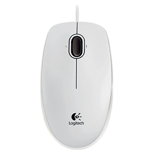 Logitech B100 Raton USB 800dpi - 3 Botones - Uso Ambidiestro - Cable de 1.80m - Color Blanco