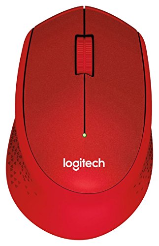 Logitech M330 Silent Plus Raton Inalambrico 1000dpi - Silencioso - 3 Botones - Uso Diestro - Color Rojo