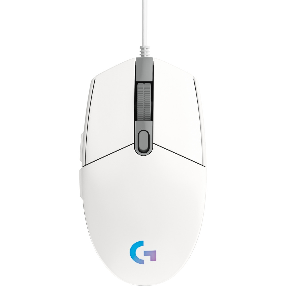 Logitech G203 Lightsync Raton USB 8000dpi - 5 Botones Programables - Iluminacion RGB Lightsync - Uso Diestro - Cable de 2.10m - Color Blanco