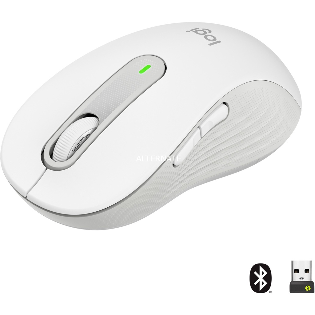 Logitech Signature M650 L Raton Inalambrico USB 2000dpi - 5 Botones - Uso Diestro - Color Blanco crudo