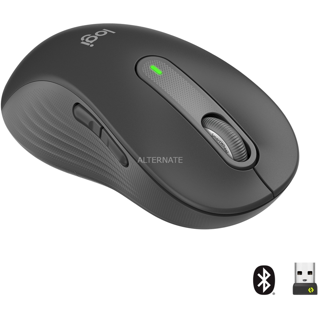 Logitech Signature M650 L Raton Inalambrico USB 2000dpi - 5 Botones - Uso Zurdo - Color Grafito