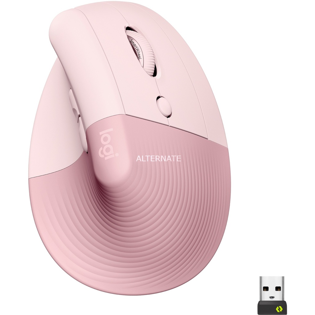 Logitech Lift Raton Vertical Bluetooth e Inalambrico USB 4000dpi - 5 Botones - Uso Diestro