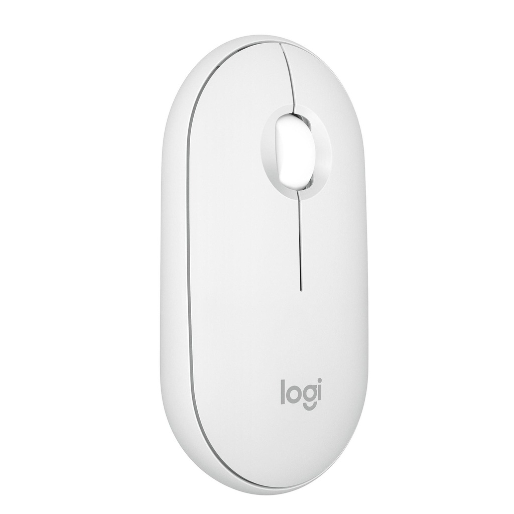 Logitech Pebble Mouse 2 M350s Raton Inalambrico USB 1000dpi - Multidispositivo - Uso Ambidiestro - Color Blanco
