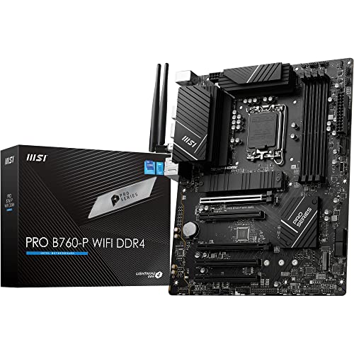 MSI Pro B760-P Placa Base Intel  LGA 1700 WiFi, DDR4, HDMI, 4x Sata III, RJ-45, USB 2.0/3.2