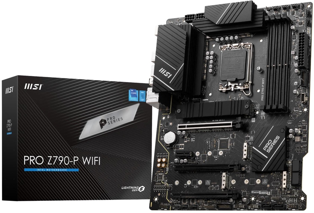 MSI Placa Base PRO Z790-P WIFI Intel 1700 4xDDR5-SDRAM - HDMI, DP, M.2, USB3.2, USB-C, ATX