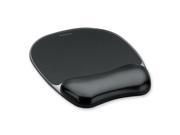 Fellowes Crystal Alfombrilla con Reposamuñecas de Gel - Resistente a las Manchas - 20x23cm - Color Negro