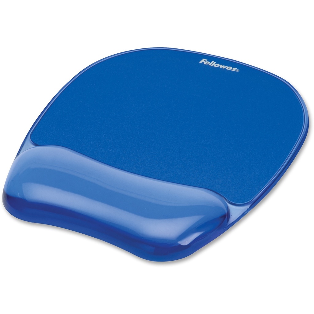 Fellowes Crystal Alfombrilla con Reposamuñecas de Gel - Resistente a las Manchas - 20x23cm - Color Azul