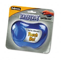 Fellowes Crystal Reposamuñecas Flexible de Gel - Resistente a las Manchas - Color Azul