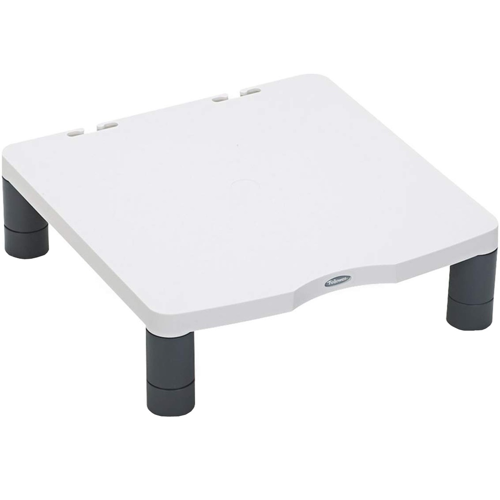 Fellowes Soporte Estandar para Monitor - Ajustable en 3 Alturas - Pies Antideslizantes - Hasta 27kg - Color Gris