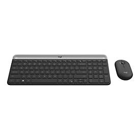 Logitech MK470 Slim Pack Inalambrico USB Teclado 12 Teclas FN + Raton 1000dpi 3 Botones - Ultafinos - Silenciosos - Uso Ambidiestro - Color Negro