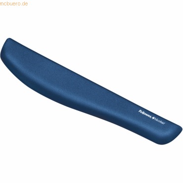 Fellowes PlushTouch Reposamuñecas para Teclado Foam Fusion - Proteccion Antibacterias - Material Extrasueve - Base Antideslizante - Color Azul