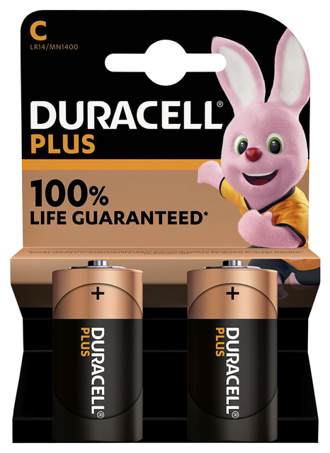 Duracell Pilas Alcalinas C Plus LR14 1.5V - 2 Unidades