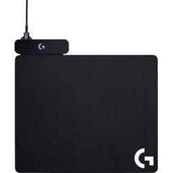 Logitech Powerplay Base con Sistema de Carga Inalambrica para Raton - Compatible con G703/G903 - Incluye 2 Alfombrillas Rigida y Flexible - Iluminacion RGB del Logotipo - 32x34x0.2cm - Cable de 1.83m - Color Negro