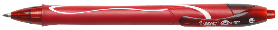 Bic Gel-Ocity Quick Dry Boligrafo de Gel Retractil - Punta Media de 0.7 mm - Tinta de Gel - Anti-Manchas - Secado Ultra Rapido - Color Rojo