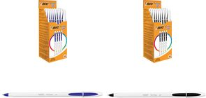 Bic Cristal Up Boligrafo de Bola - Punta de 1.2mm - Tinta con Base de Aceite - Cuerpo Blanco - Color Negro